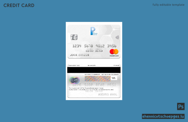 Vereinigtes Königreich The Pension Service Bank Mastercard Beispielvorschau